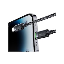 Ca-2010 36w Usb-c To Lightning Manyetik Sarilabilir Kablo - 1.2 M, Siyah