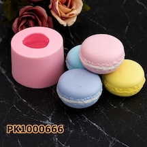 Pk1000666 - Silikon Kalıp Mum Kalıbı - Makaron Büyük Boy Renksiz