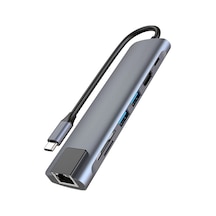 Winex 7in1 USB Type-C Hub Port Adaptör HDMI USB Ethernet PD Giriş