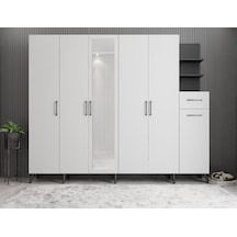 Açelya Portmanto Vestiyer M7-210 Cm Füme-Beyaz
