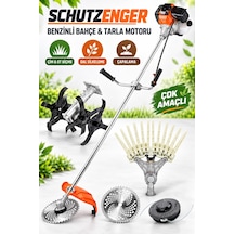Schutzenger HQ-27 Toprak Çapalama Aparatı Dal Meyve Zeytin Silkeleme Başlık Benzinli Çim Ot Biçme Motoru