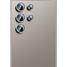 Galaxy Uyumlu S24 Ultra Caseworld Alloy Serisi Oleofobik Anti Reflective Kamera Lens Koruyucu Gümüş