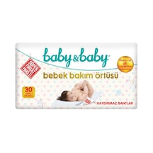 Baby & Baby Süper Fırsat Paketi Kaydırmaz Bantlı Bebek Bakım Örtüsü 60 x 60 CM 30 Adet