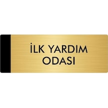 Metal Yönlendirme Levhası, Departman Kapı Isimliği İlk Yardım Odası 5x20 Cm Altın Renk