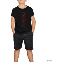 Modern Shapes Siyah Çocuk Tişört