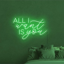 All I Want Is You Yazılı Neon Tabela Yeşil