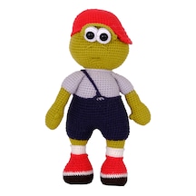 Amigurumi Kaplumbağa Tosbik - Kırmızı Şapkalı - Anatoya