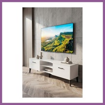 Bezos Vera Tv Sehpası Suntalam Beyaz 160x35 Cm Rengaren