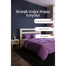 Urban New Model Masif Ahşap Karyola Kolay Kurulum Fırınlanmış İthal Sibirya Çamı 150x200 Yatak Uyumlu - Doğal