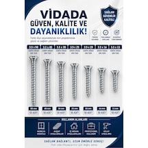 Sunta Vidası Seti 3.5 13 3.5 16 3,5 20 3,5 25 3,5 30 3,5 40 3,5 50 - 7parca 350pcs Diğer
