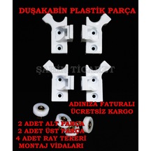 Duşakabin Plastik Kapı Yedek Parçası Duşakabin  Tekeri Beyaz