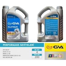 Motor Yağı 5w30 4 Lt Platınum Partiküllü-dpf Tam Sentetik Apı Sn/cf 4 Adet 5w30-93165556-7711943761