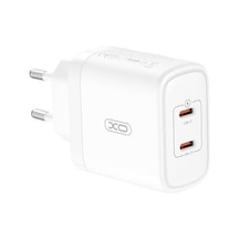 Özel Üretim Ce08 50w 3a 2 X Usb-c Şarj Adaptörü İkinci Başlık Duvar Başlığı