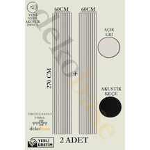 Açık Gri 2 Adet 60x270 Cm Yeni Nesil Akustik Ahşap Duvar Paneli