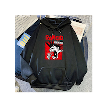 Tarzsokak Siyah Unisex Give 'em The Boot Rancid Fashion Rock Band Printing Sweatshirts For Menwomen Casual