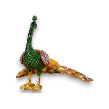 Aşağı Kuyruklu Tavuskuşu Biblo Taşlı & Zarif Dekoratif Obje 10 X 17 CM 727616081