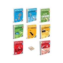 Lgs 8. Sınıf Matematik Fen Türkçe Ve Inkılap Atölyem - Defterim 8li Set + Telefon Standı