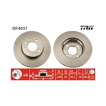 Fren Disk - Alfa Romeo 145, Marea, Palio, Siena - Trw-df4037