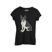 Hayvan - Köpek Terrier Siyah Kadın Tshirt 001