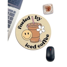 Fueled By İced Coffee Yazılı Mouse Pad