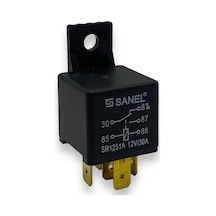 SANEL 12V RÖLE 5 UÇLU 30 A (ÇİFT PLATİN) (87a)