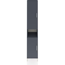 Hyperion Dolap 5 Raflı 2 Kapaklı Tek Askılı 44x44x243 Antrasit-antrasit Antrasit