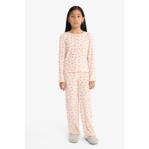 Defacto Kız Çocuk Pijama Takımı Fitilli Kaşkorse Kalp Desenli Uzun Kollu Üst Uzun Alt F7276a825aupn353 Pembe Defacto Kız Çocuk Pijama Takımı Fitilli Kaşkorse Kalp Desenli Uzun Kollu Üst Uzun Alt F7276a825aupn353 Pembe