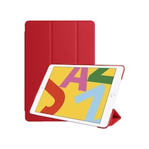 Apple Uyumlu iPad Pro 10.5 7.nesil Kılıf Arkası Silikon Pu Deri 360 Koruma Sc.