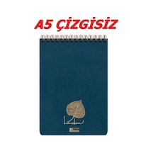 14x20 Cm A5 Çizgisiz Linden Bloknot Defter 80 Yaprak Kahve