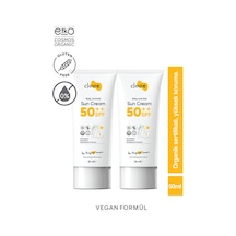 2'li Organik Vegan Hipoalerjenik Glutensiz 50 ML Spf Güneş Kremi 50ml Clooe