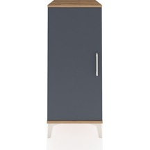 Hyperion Komodin Tek Raflı Tek Kapaklı 44x44x106 Çam-antrasit Çam