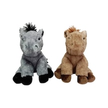 Pb31558-23 Peluş Oturan At 23 Cm - 1 Adet Stokta Olan Gönderilir Açık Bej