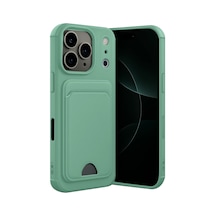 Apple Uyumlu iPhone 17 Pro Max Uyumlu Kelvin Kartvizitli Silikon - Açık Yeşil