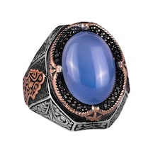 Chalcedon Taşlı Yüzük - 925 Ayar Gümüş Yüzük Gümüş