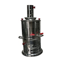 Odunlu Çift Musluklu Çelik Semaver 5 Lt -127