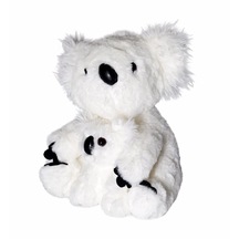30cm Beyaz Yavrulu Koala Pelüş