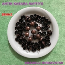 Kabara Raptiye Koltuk Çivisi Antik Bronz Düz Çapı 9.5 MM 1000Adet