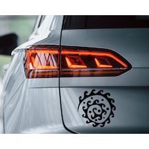 Bk Home Dalga Tasarımlı Siyah Araç Sticker-2