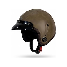 701 Jyt Deri Cafe Racer Vintage Kask Kahverengi