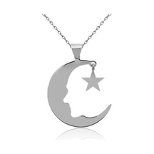 Atatürk Silüetli Ay Yıldız Figürlü Unisex Kolye Anlamlı, Özgün Ve Zarif Tasarım Çok renkli