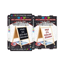 Yazı Tahtası Çift Taraflı Ayaklı Mıknatıslı Yazı Tahtası Seti 110 X 60