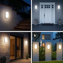 15w Ip65 Oval Beyaz Led Tavan Ve Duvar Lambası 6500k Beyaz Işık Su Ve Toz Geçirmez Banyo Bahçe Balkon Aydınlatma Armatürü Yüzeye Monte, 1500 Lümen 220v 4 Işık