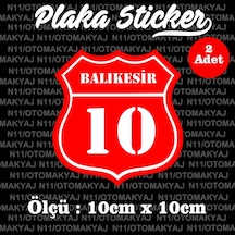 10 Balıkesir İl Şehir Plaka Sticker Futbol Spor Kulüb