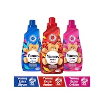 Yumoş Extra Konsantre Çamaşır Yumuşatıcısı Amber 1440 Ml Lilyum 1 3'lü Set