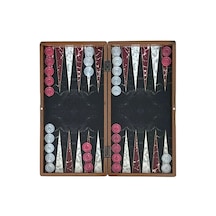 Marble Siyah Büyük Boy Tavla Takımı