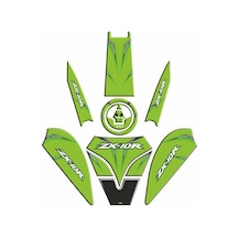 Kawasaki Zx10r Uyumlu Yeşil Tank Pad Set Standart