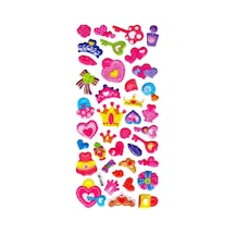 Işıltılı Sticker Kabartmalı Stiker Defter Planlayıcı Etiket Dfh030 -18x9cm- Kilit Taç