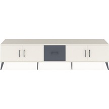 Arges Tv Ünitesi 2 Raflı Tek Çekmeceli 4 Kapaklı 220x30x51 Aytaşı-aytaşı/antrasit Aytası/antrasıt - Aytası