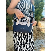Just Polo Kadın Lacivert Taş Günlük Kullanıma Uygun Hafif & Pratik Mini El Ve Omuz Çantası Shopper Lacivert - Taş