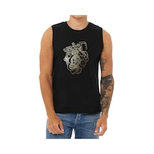 Bluu He-art Kolsuz Sporcu T-shirt Tank Top Spor Atlet